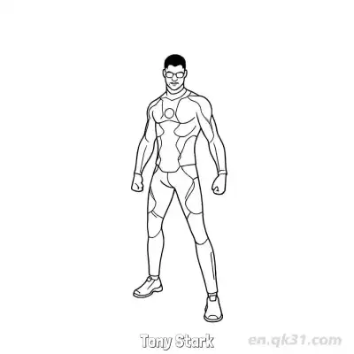 托尼·斯塔克 简笔画 素描 涂鸦 - 免费可打印堡垒之夜 漫威系列 下载PDF – 免费可打印简笔画涂色画