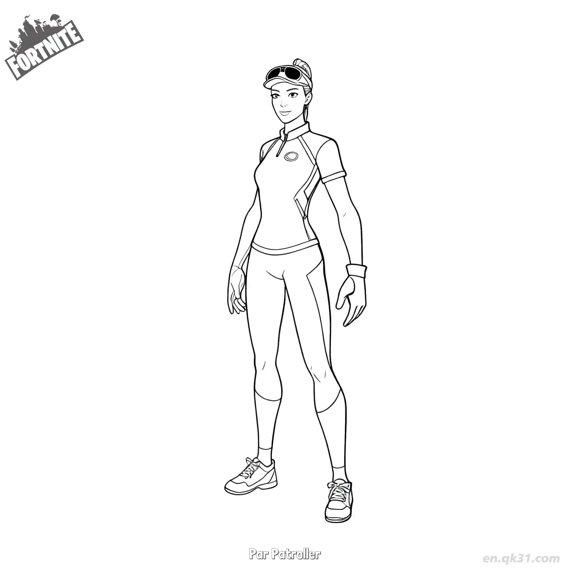 高尔夫巡逻员 简笔画 素描 涂鸦 - 免费可打印堡垒之夜 下载PDF简笔画涂色画 – 为儿童和成人提供的免费可打印简笔画涂色画