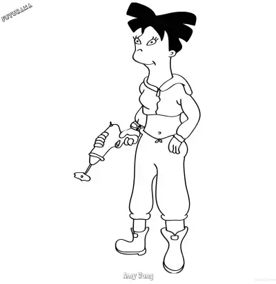 艾米·王 1简笔画 素描 涂鸦 - 免费可打印飞出个未来 下载PDF – 免费可打印简笔画涂色画