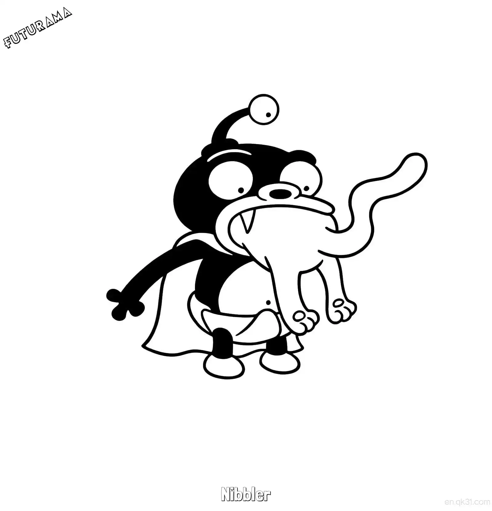 免费 尼布勒 4简笔画 素描 涂鸦 - 免费可打印飞出个未来 下载PDF 简笔画涂色页