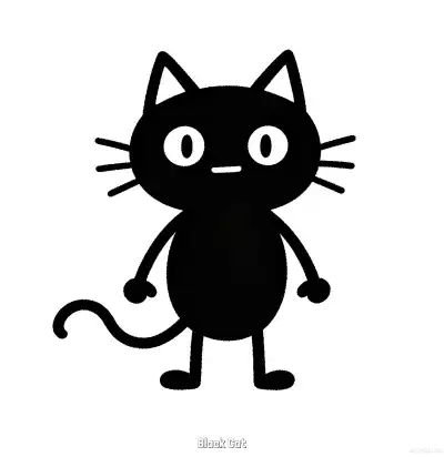 黑猫 3简笔画 素描 涂鸦 - 免费可打印万圣节 下载PDF – 免费可打印简笔画涂色画