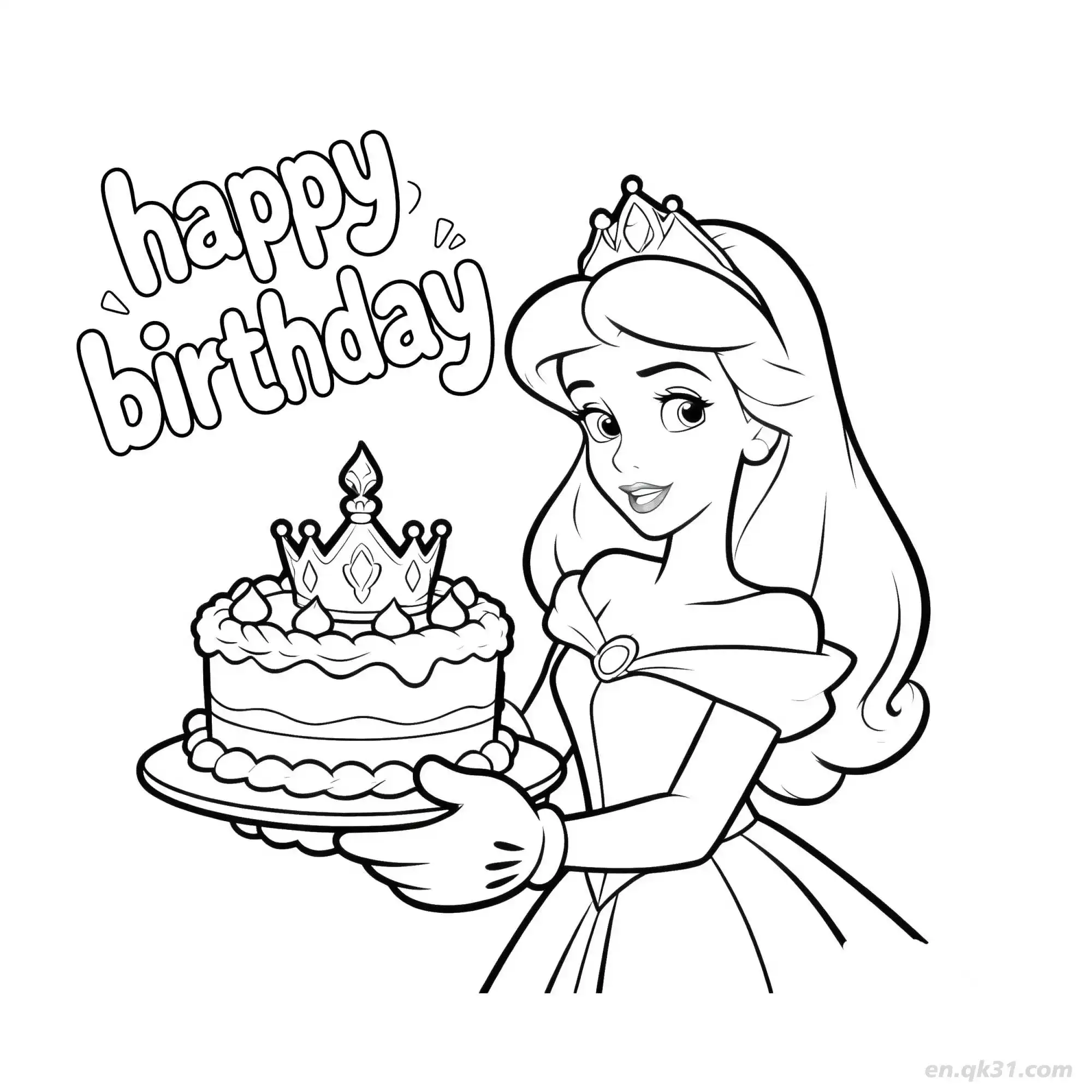 免费 生日快乐 42简笔画 素描 涂鸦 - 免费可打印 生日简笔画 下载PDF 简笔画涂色页