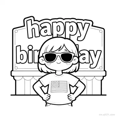 生日快乐 52简笔画 素描 涂鸦 - 免费可打印 生日简笔画 下载PDF – 免费可打印简笔画涂色画