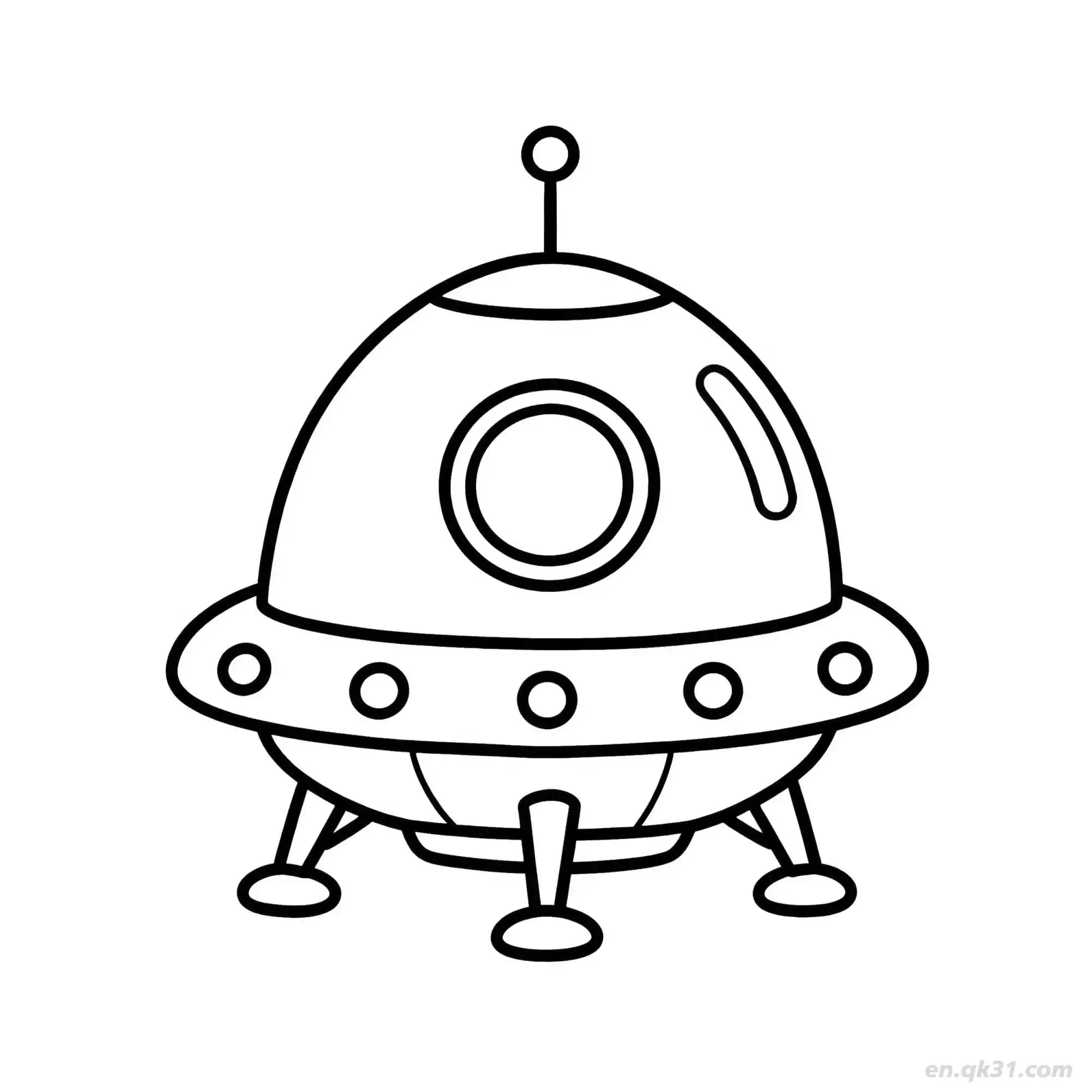 免费 外星人房子 简笔画 素描 涂鸦 - 免费可打印 房子简笔画 下载PDF 简笔画涂色页