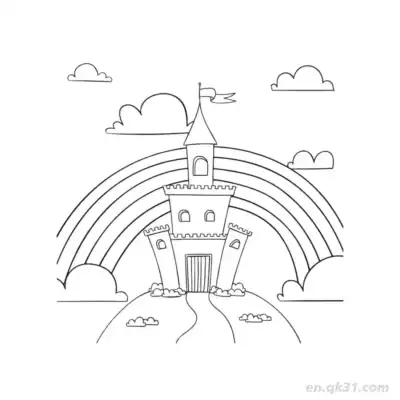 公主城堡 简笔画 素描 涂鸦 - 免费可打印 房子简笔画 下载PDF – 免费可打印简笔画涂色画