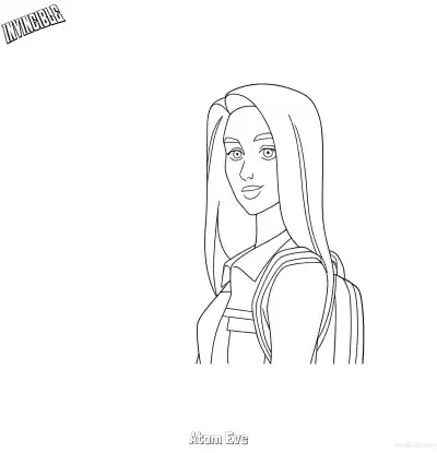 原子伊芙 3简笔画 素描 涂鸦 - 免费可打印无敌少侠 下载PDF – 免费可打印简笔画涂色画