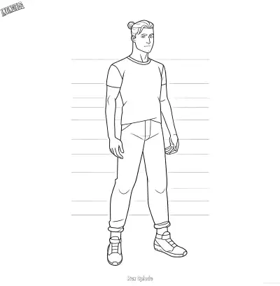 雷克斯·斯普洛德 2简笔画 素描 涂鸦 - 免费可打印无敌少侠 下载PDF – 免费可打印简笔画涂色画