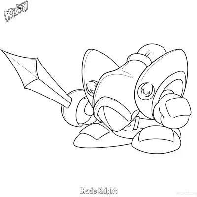 刀锋骑士 简笔画 素描 涂鸦 - 免费可打印星之卡比 下载PDF – 免费可打印简笔画涂色画