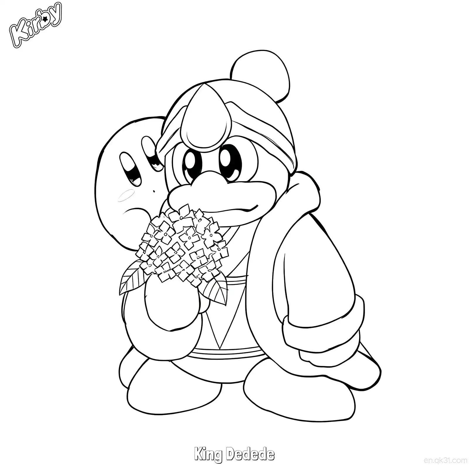 免费 帝帝帝大王 1简笔画 素描 涂鸦 - 免费可打印星之卡比 下载PDF 简笔画涂色页