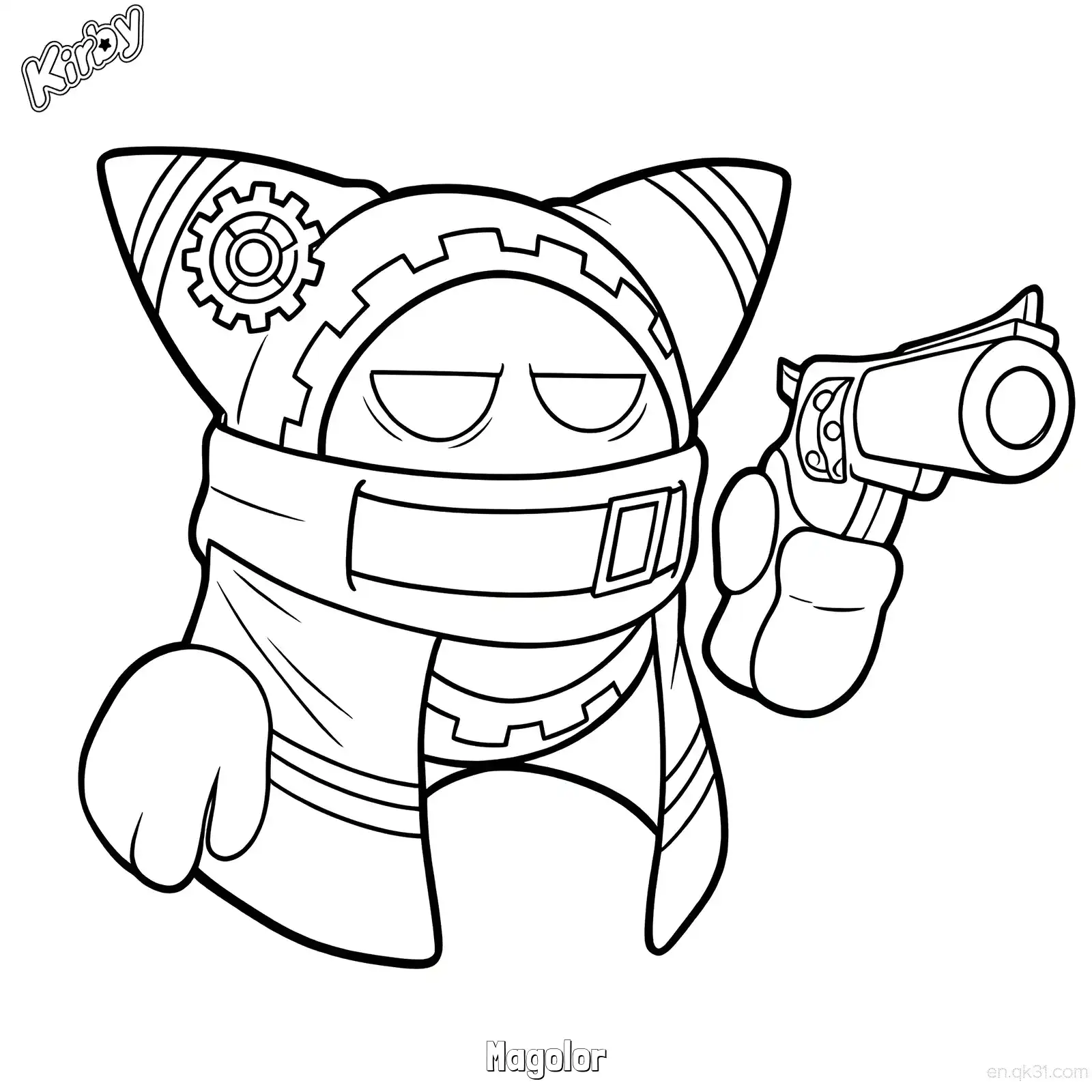 免费 魔法洛亚 2简笔画 素描 涂鸦 - 免费可打印星之卡比 下载PDF 简笔画涂色页