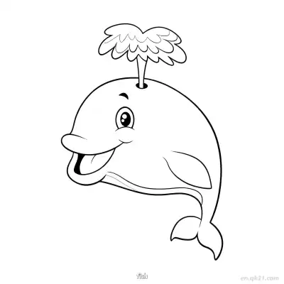 长鼻友好鱼涂色页  – 免费可打印简笔画涂色画