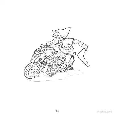 林克 简笔画 素描 涂鸦 - 免费可打印马力欧卡丁车 下载PDF – 免费可打印简笔画涂色画