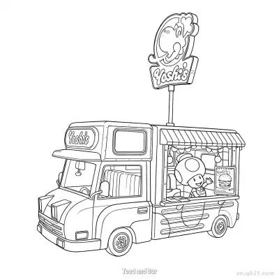 奇诺比奥和赛车 简笔画 素描 涂鸦 - 免费可打印马力欧卡丁车 下载PDF – 免费可打印简笔画涂色画