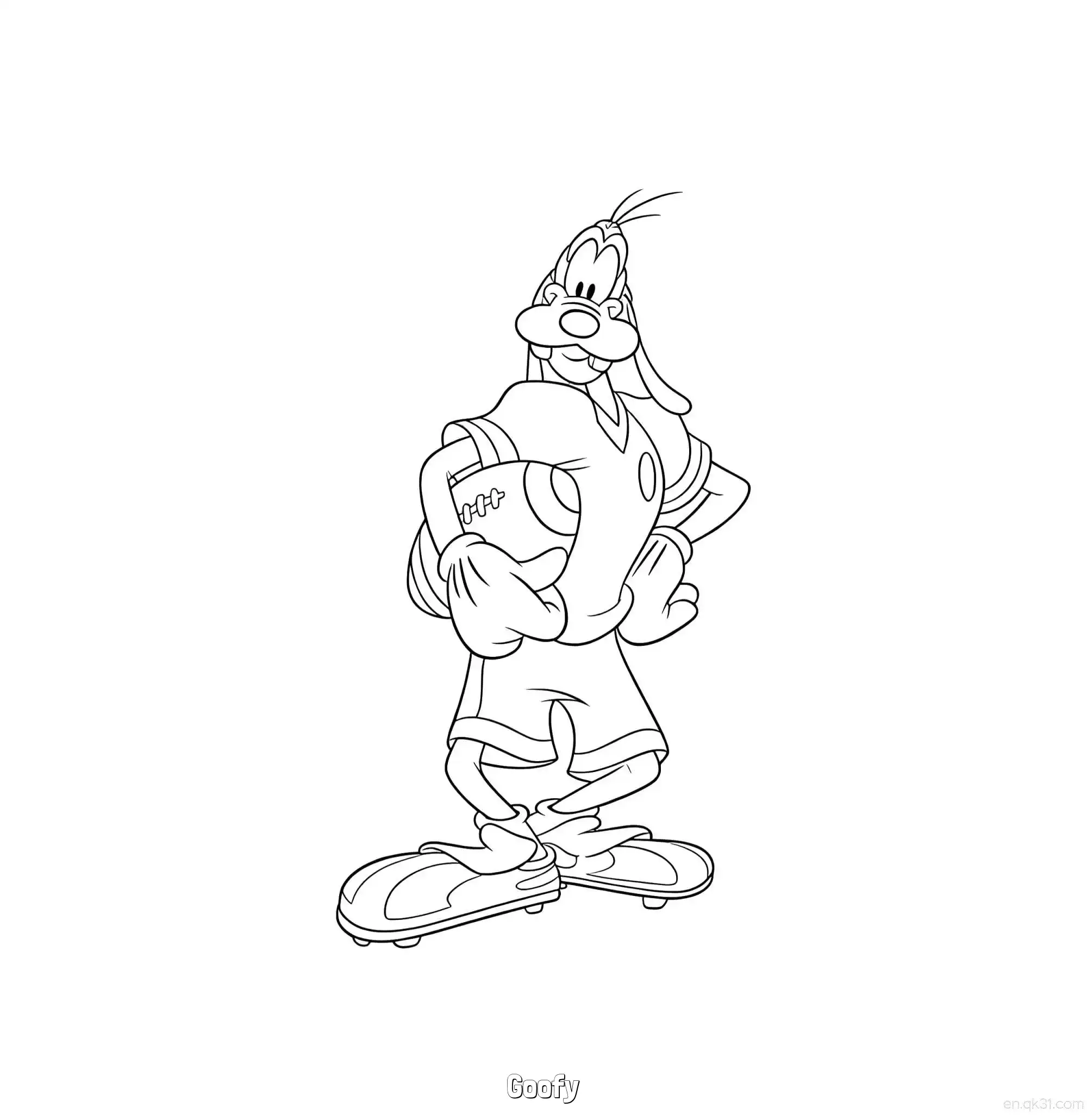 免费 高飞 24简笔画 素描 涂鸦 - 免费可打印米老鼠和朋友们 下载PDF 简笔画涂色页