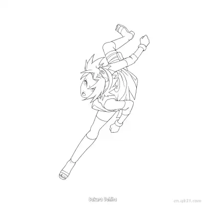 春野樱宇智波博人传时代医疗火影忍者涂色页  – 免费可打印简笔画涂色画