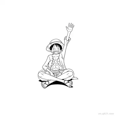 尤斯塔斯·基德全身战斗海贼王涂色  – 免费可打印简笔画涂色画