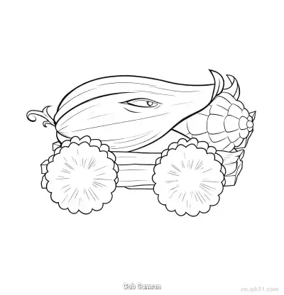 玉米加农炮 简笔画 素描 涂鸦 - 免费可打印植物大战僵尸 下载PDF – 免费可打印简笔画涂色画