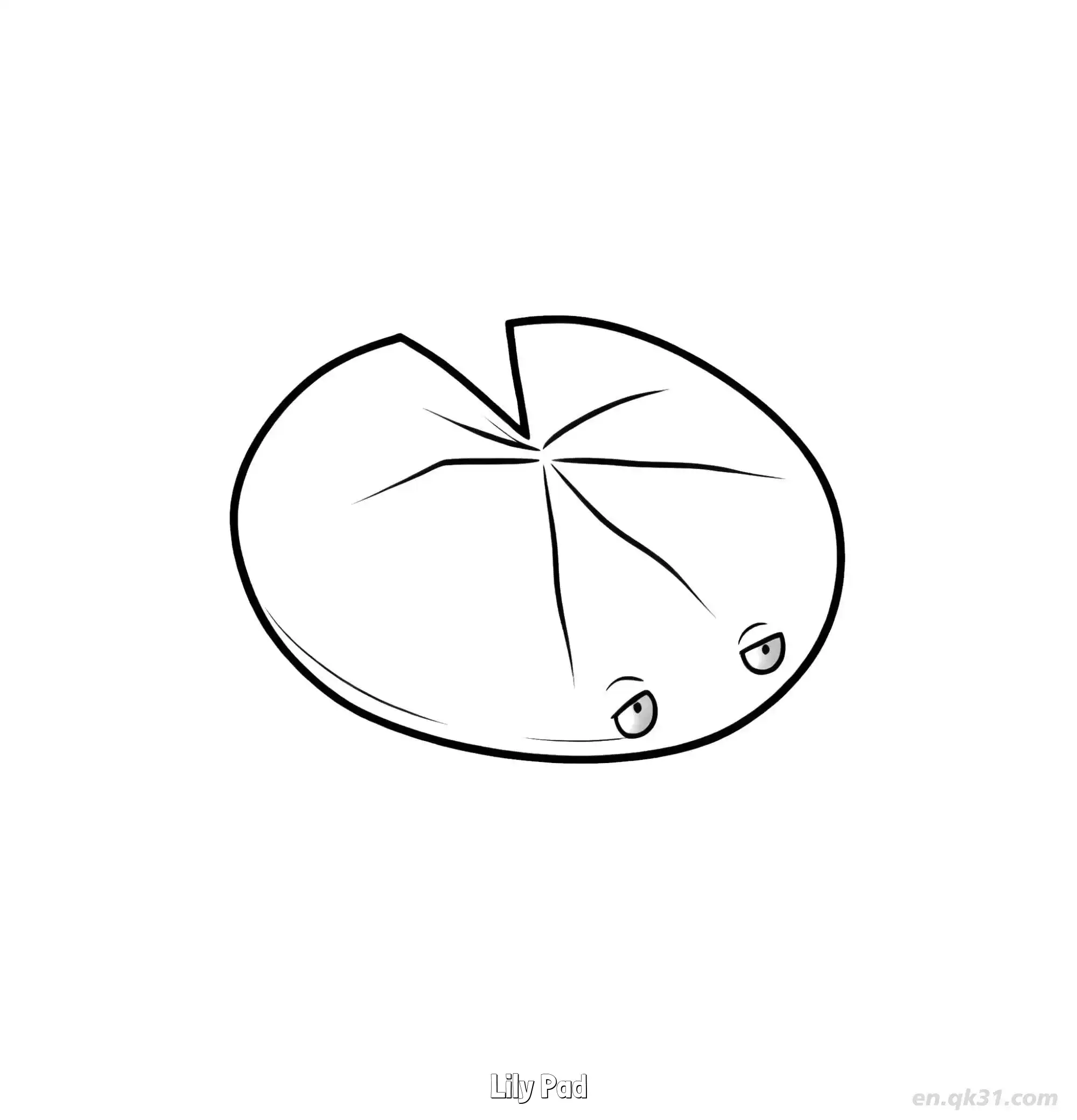 免费 荷叶 简笔画 素描 涂鸦 - 免费可打印植物大战僵尸 下载PDF 简笔画涂色页