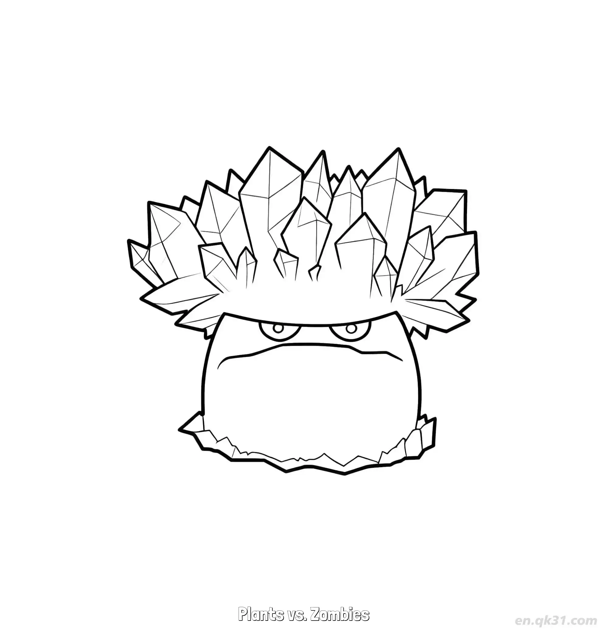 免费 植物大战僵尸 7简笔画 素描 涂鸦 - 免费可打印植物大战僵尸 下载PDF 简笔画涂色页