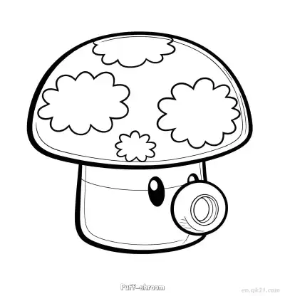 小喷菇 简笔画 素描 涂鸦 - 免费可打印植物大战僵尸 下载PDF – 免费可打印简笔画涂色画
