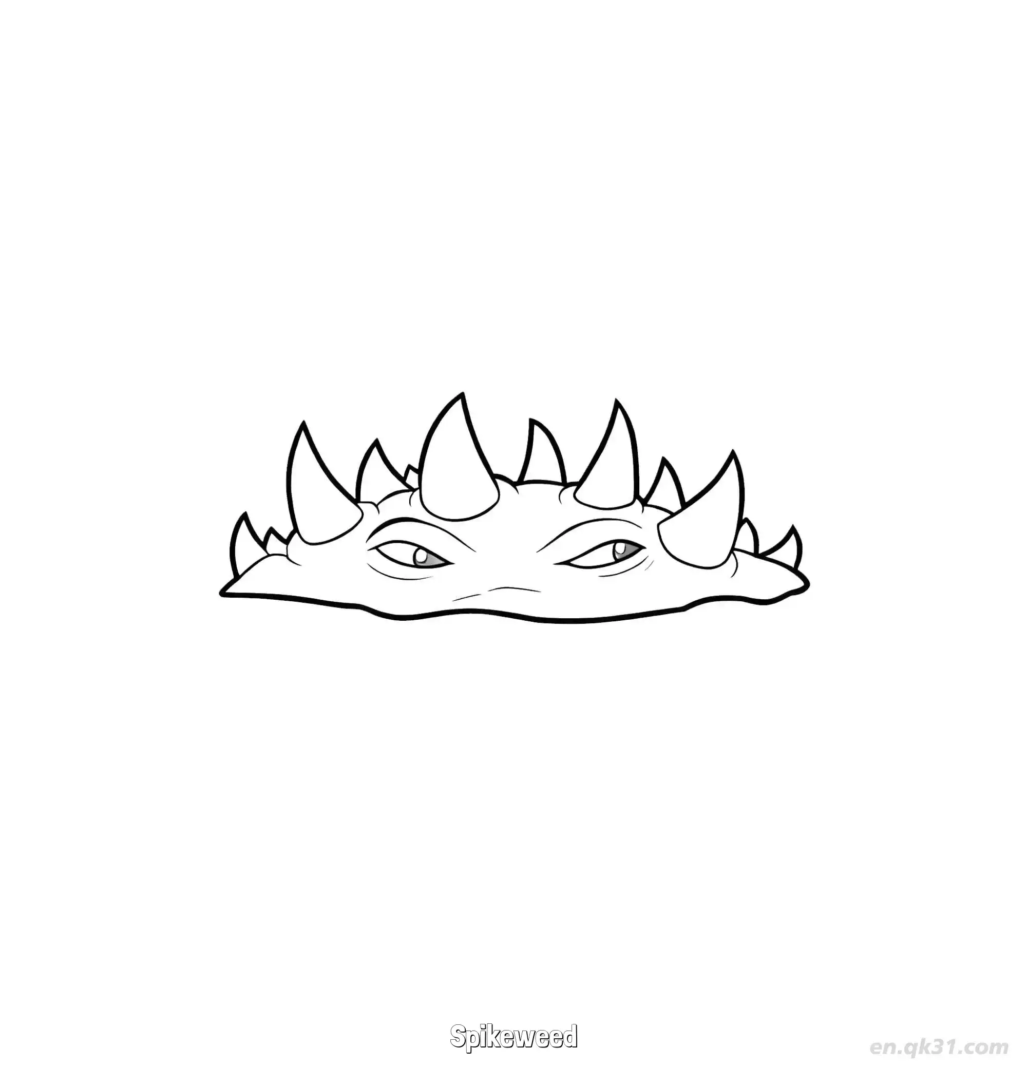 免费 地刺 简笔画 素描 涂鸦 - 免费可打印植物大战僵尸 下载PDF 简笔画涂色页
