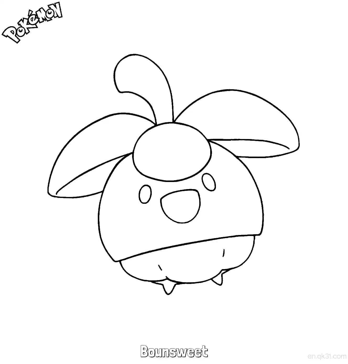 免费 甜竹竹简笔画 - 免费可打印宝可梦简笔画 简笔画涂色页