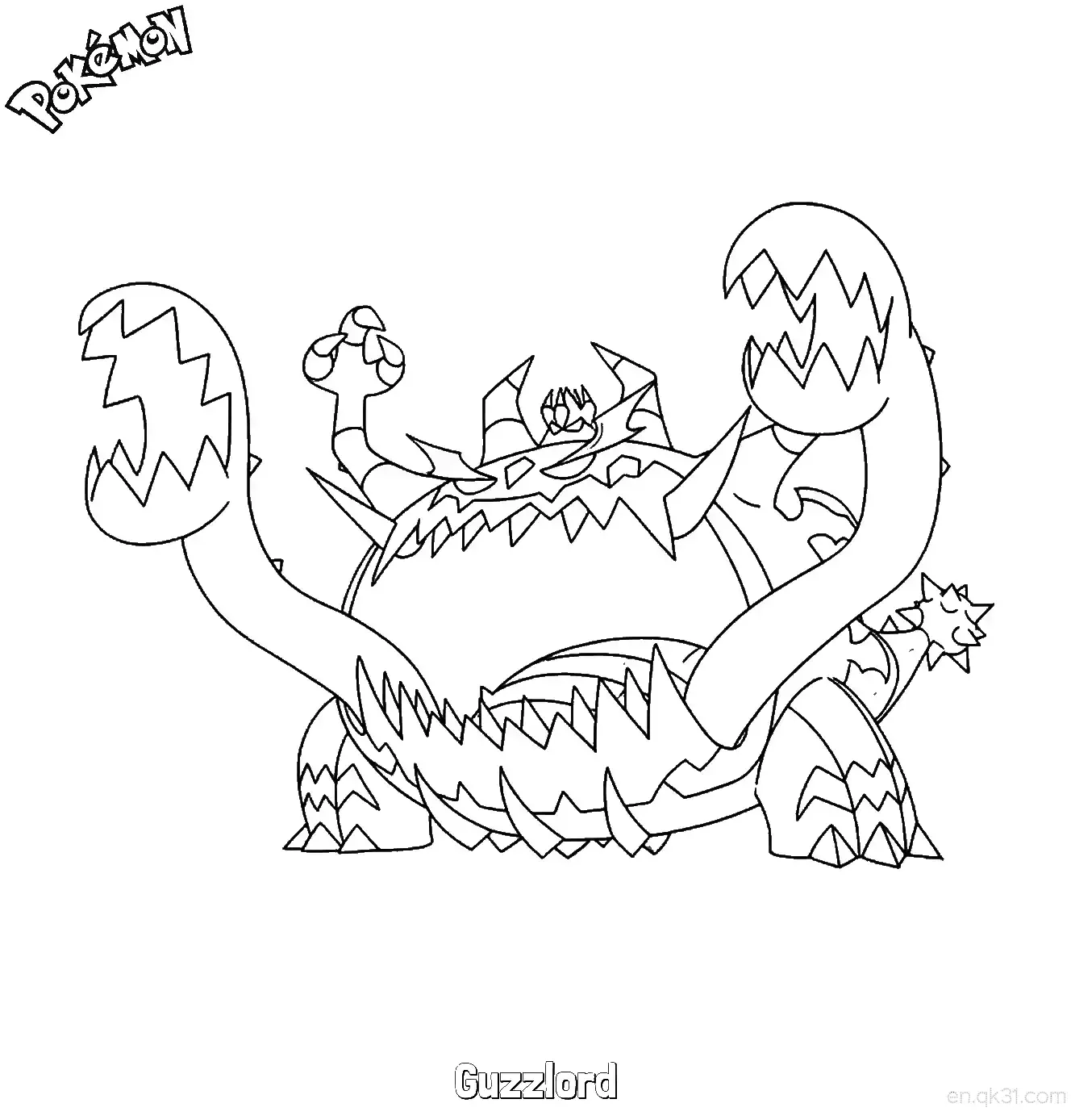 恶食大王简笔画 - 免费可打印宝可梦简笔画简笔画涂色画 – 为儿童和成人提供的免费可打印简笔画涂色画
