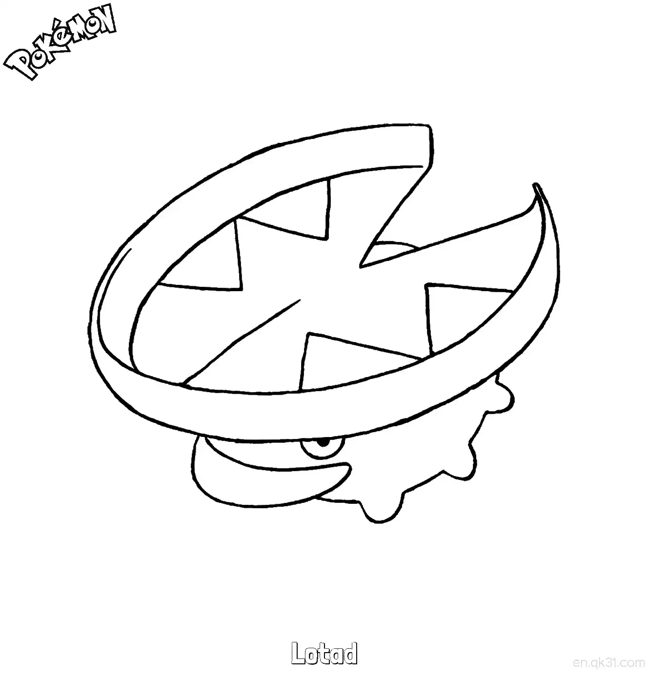 莲叶童子简笔画 - 免费可打印宝可梦简笔画简笔画涂色画 – 为儿童和成人提供的免费可打印简笔画涂色画