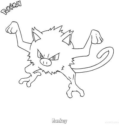 猴怪简笔画 - 免费可打印宝可梦简笔画 – 免费可打印简笔画涂色画