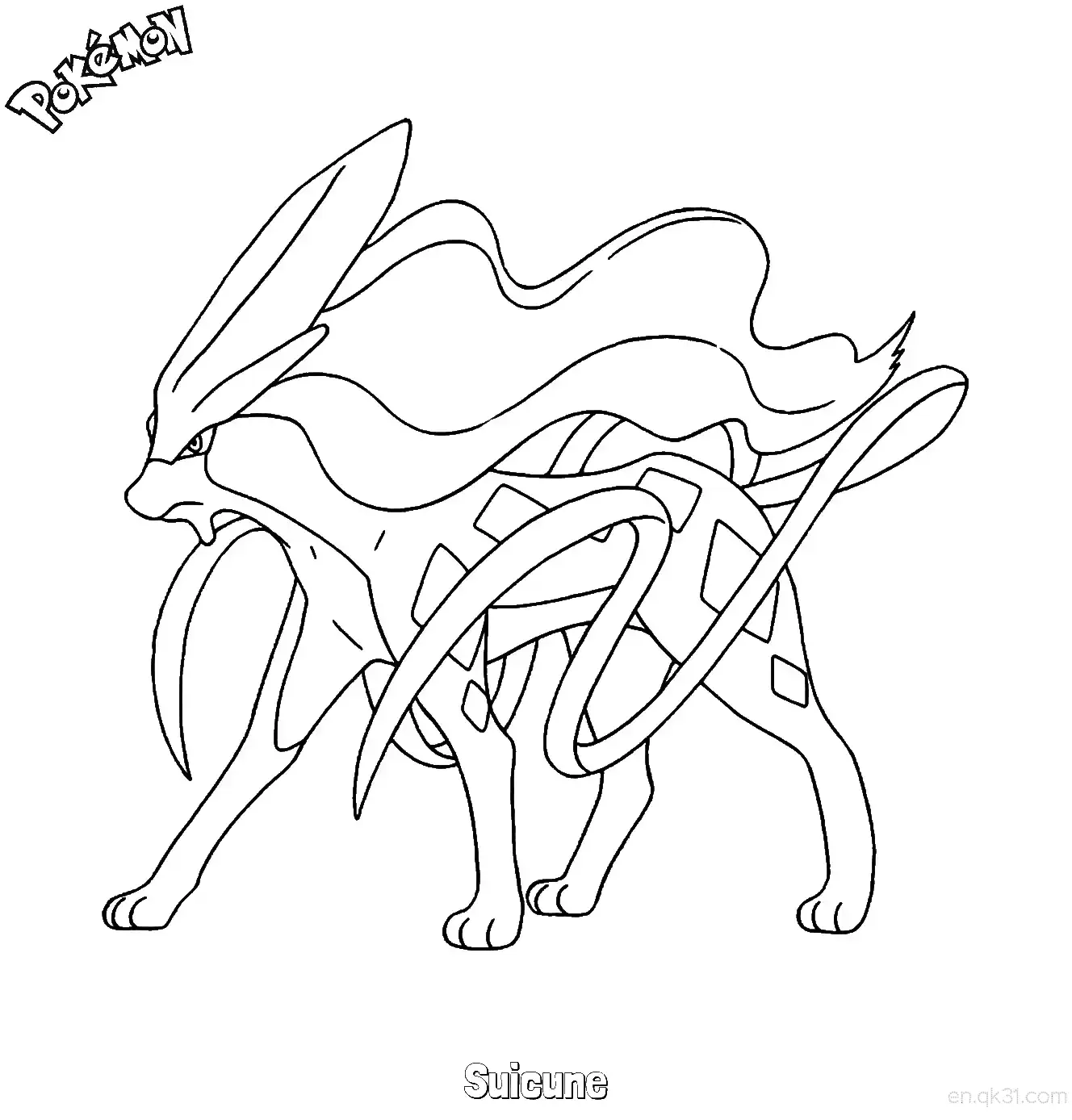水君简笔画 - 免费可打印宝可梦简笔画简笔画涂色画 – 为儿童和成人提供的免费可打印简笔画涂色画