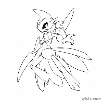 俏皮战斗铁武者涂色页 – 免费可打印简笔画涂色画