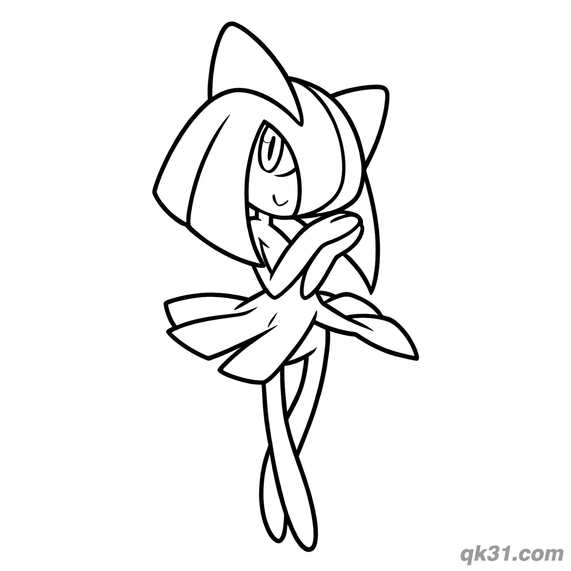 免费 奇鲁莉安芭蕾舞姿简笔画涂色页 简笔画涂色页