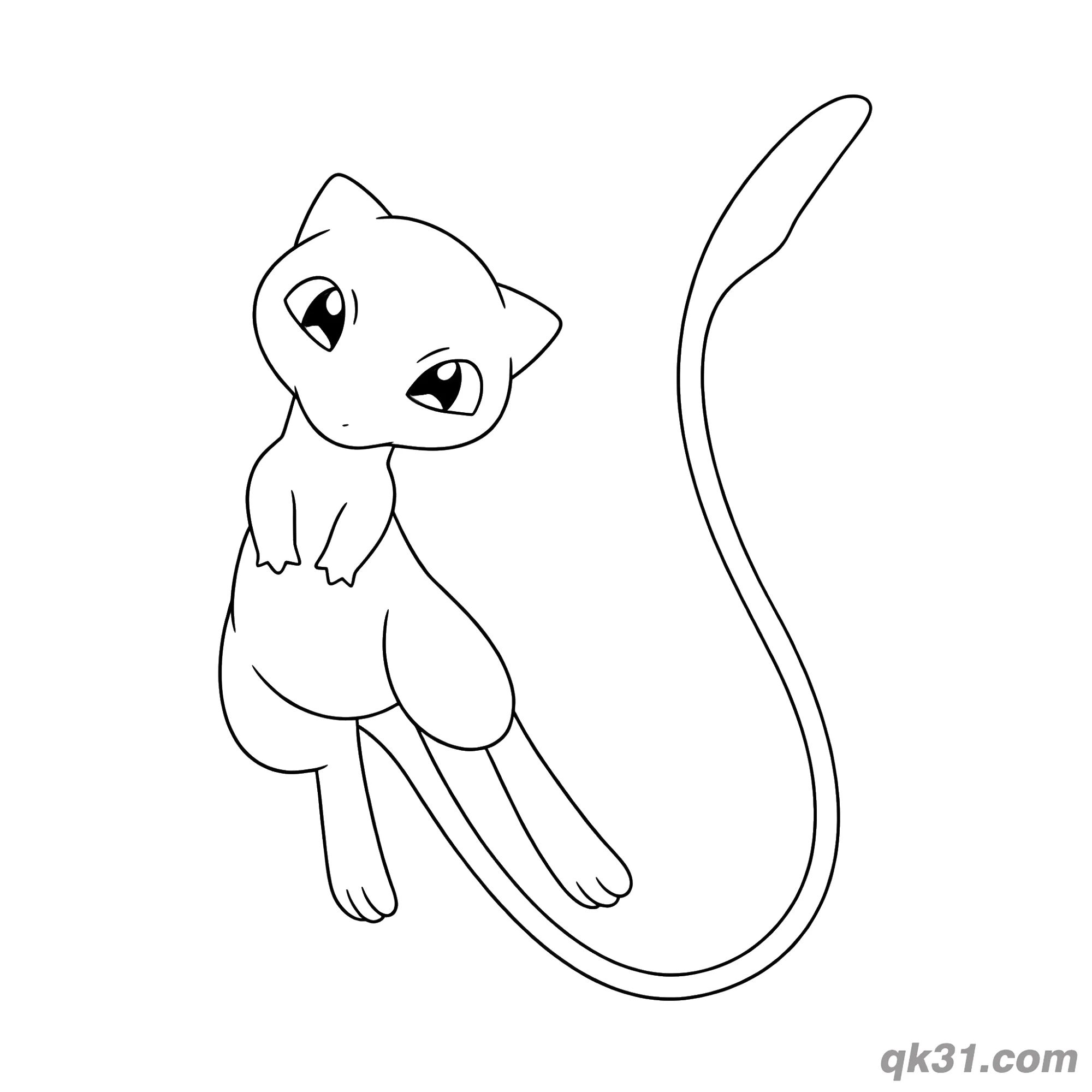可爱梦幻宝可梦简笔画涂色页简笔画涂色画 – 为儿童和成人提供的免费可打印简笔画涂色画