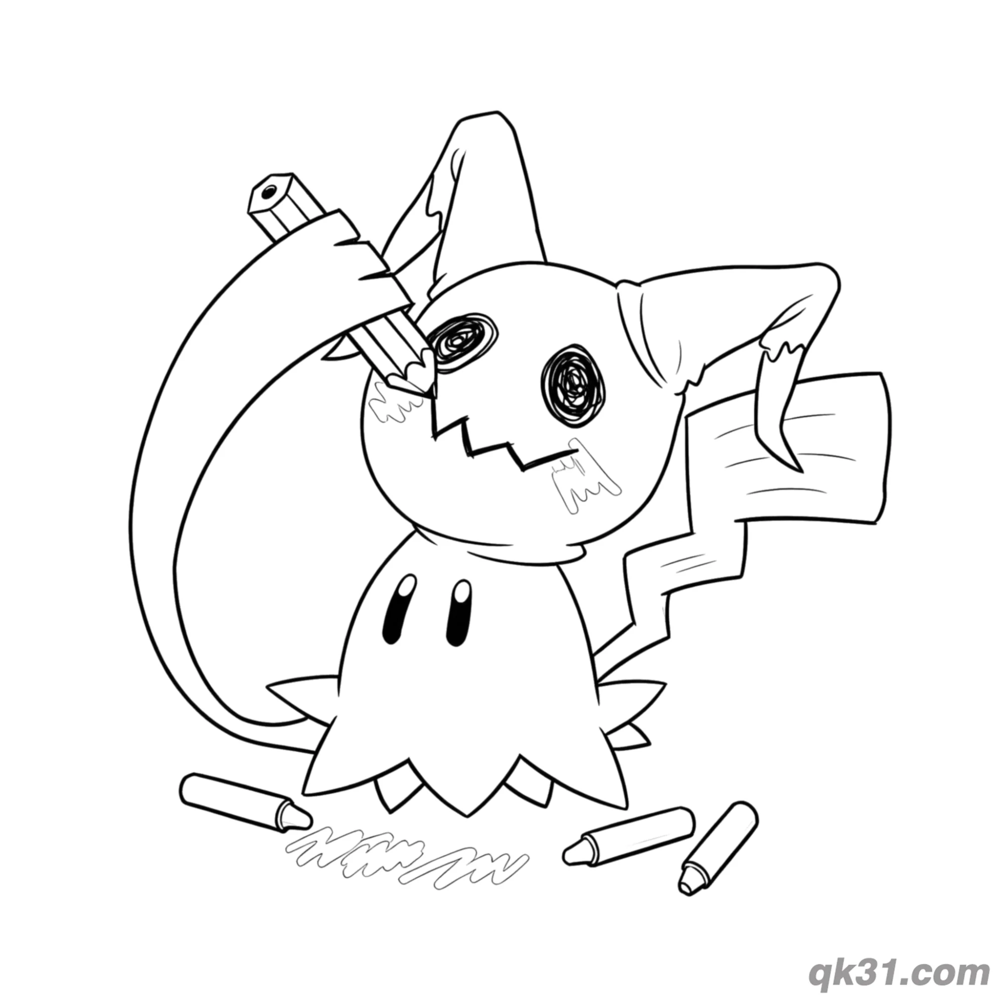 免费 谜拟丘涂鸦画画简笔画涂色页免费 简笔画涂色页