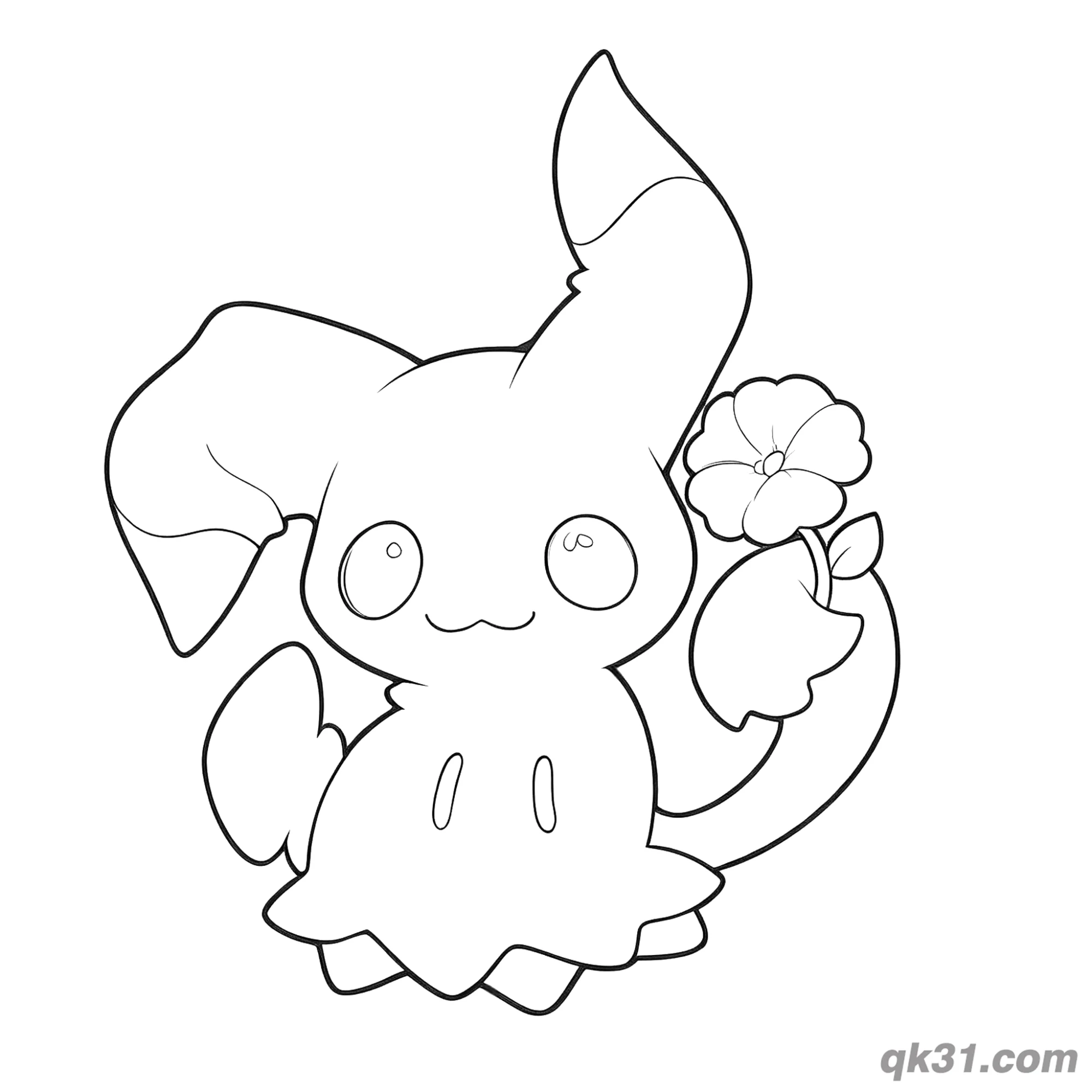 免费 谜拟丘唯美花朵简笔画涂色纸可打印 简笔画涂色页