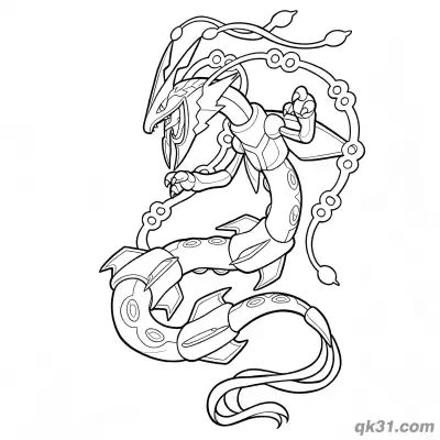 超级烈空坐宝珠光环简笔画涂色页 – 免费可打印简笔画涂色画
