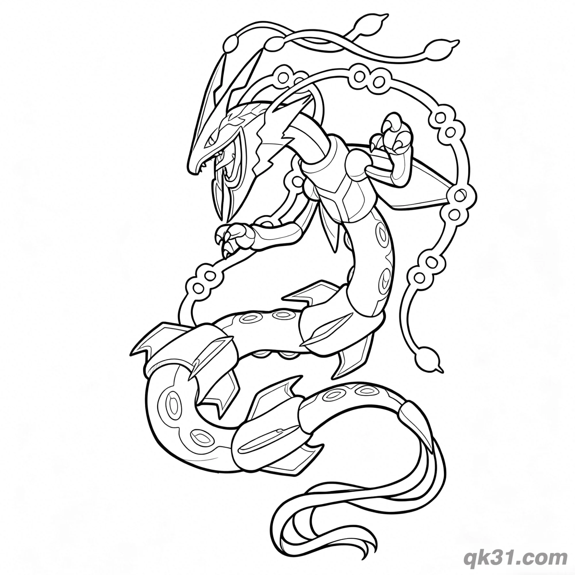免费 超级烈空坐宝珠光环简笔画涂色页 简笔画涂色页