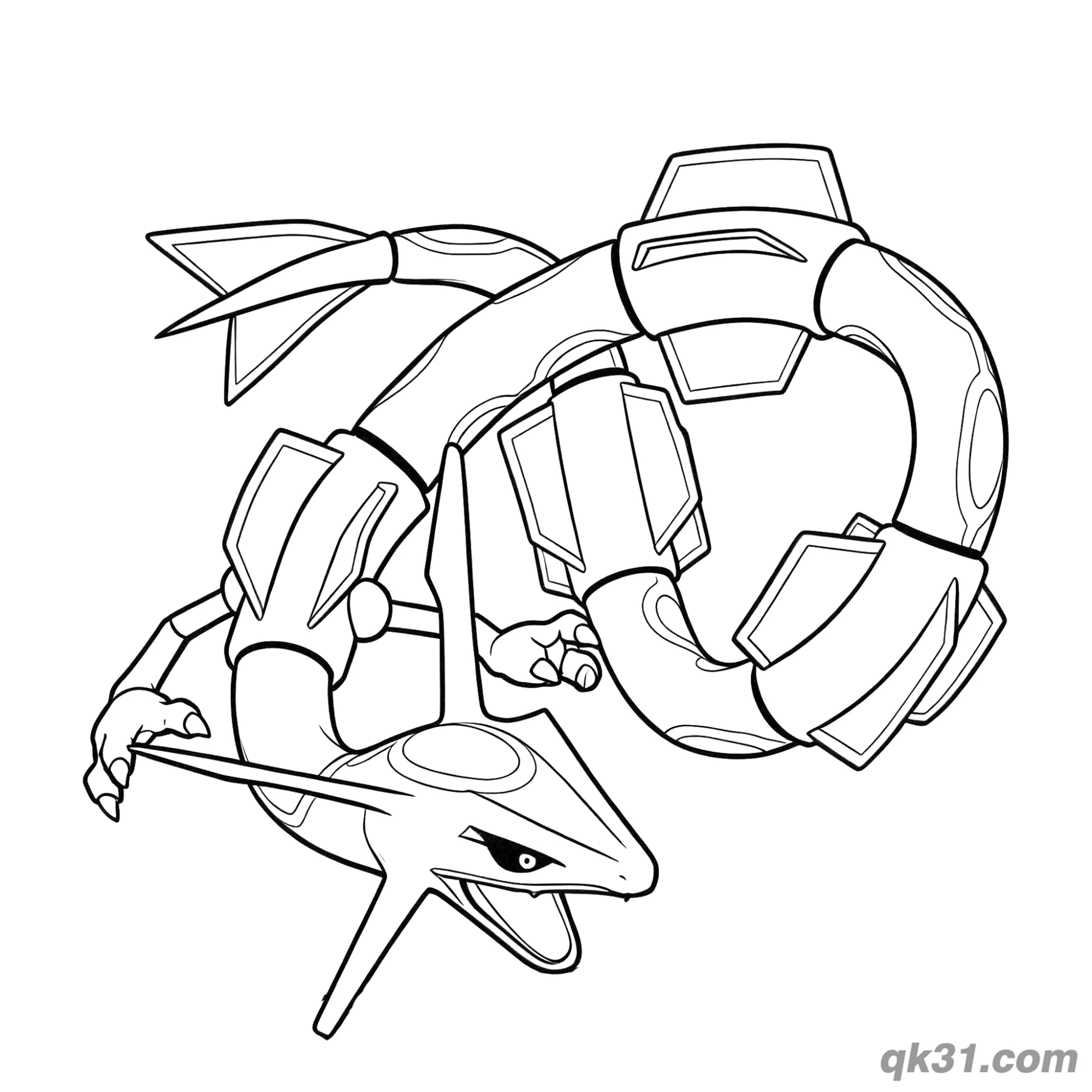 免费 烈空坐盘绕身体与翅膀结构简笔画涂色页 简笔画涂色页