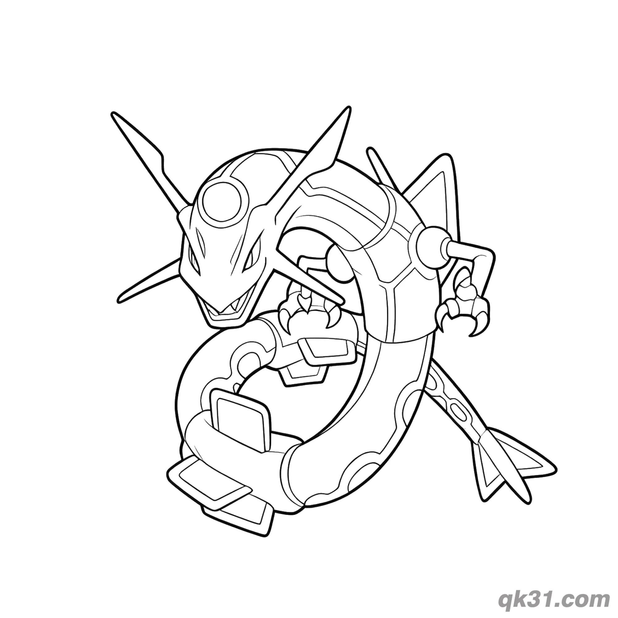 免费 烈空坐S形蜷曲动态姿势简笔画涂色页 简笔画涂色页