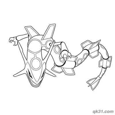 烈空坐俯视悬停飞行简笔画涂色页 – 免费可打印简笔画涂色画