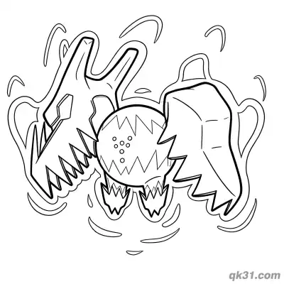 雷吉铎拉戈能量爆发简笔画涂色页 – 免费可打印简笔画涂色画