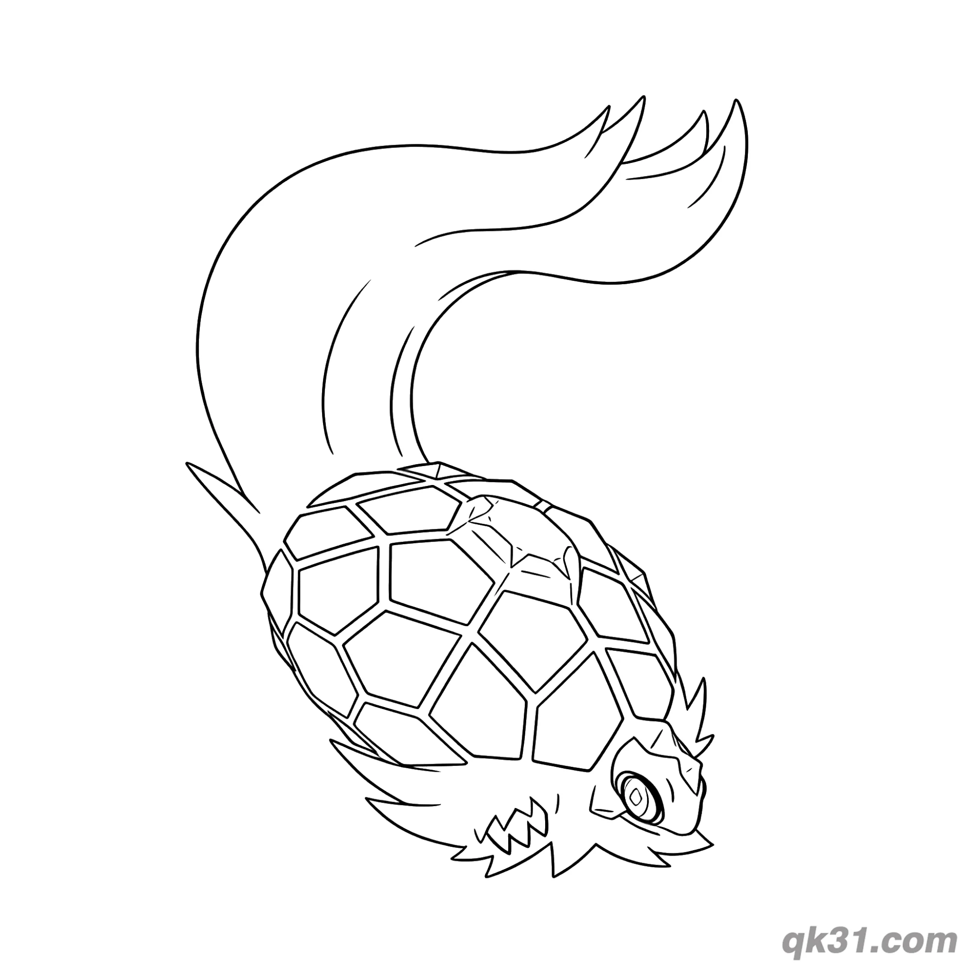 免费 宝可梦太乐巴戈斯艺术简笔画涂色页 简笔画涂色页