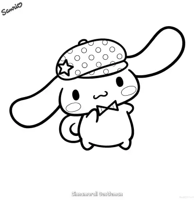 绅士玉桂狗 简笔画 素描 涂鸦 - 免费可打印三丽鸥 下载PDF – 免费可打印简笔画涂色画