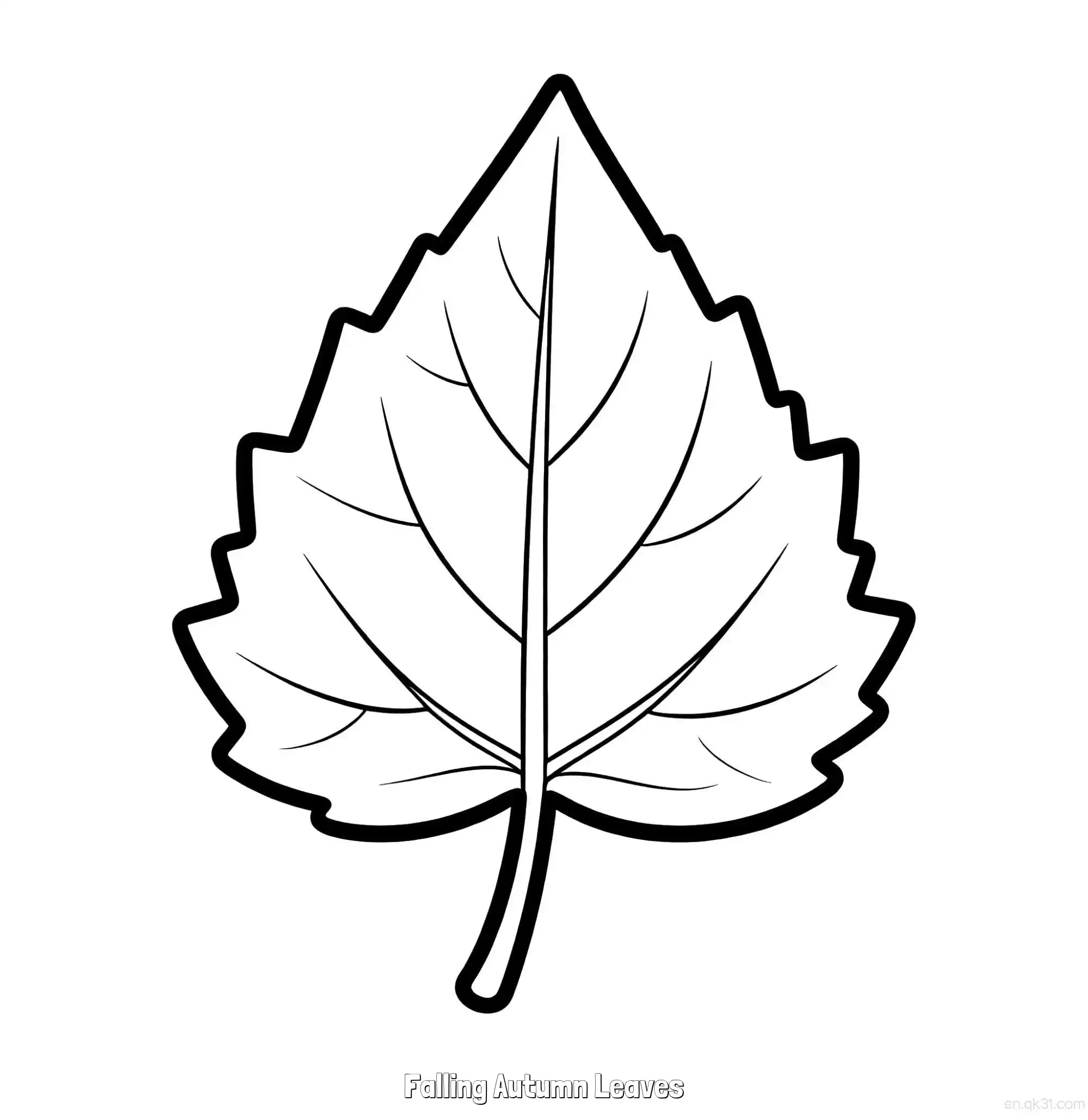 免费 飘落的秋叶 3简笔画 素描 涂鸦 - 免费可打印秋季 下载PDF 简笔画涂色页