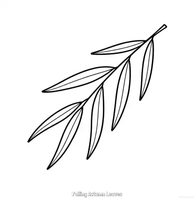飘落的秋叶 5简笔画 素描 涂鸦 - 免费可打印秋季 下载PDF – 免费可打印简笔画涂色画