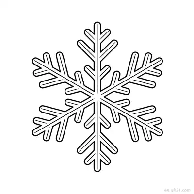 水晶风格雪花涂色页 – 免费可打印简笔画涂色画