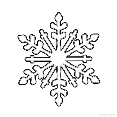 几何雪花涂色页 – 免费可打印简笔画涂色画