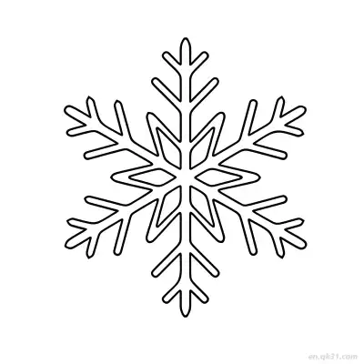 六边形雪花涂色页 – 免费可打印简笔画涂色画