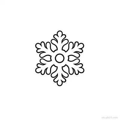 叶状分支雪花涂色设计 – 免费可打印简笔画涂色画