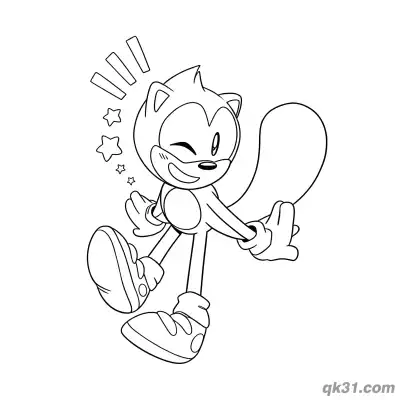飞鼠雷眨眼星星简笔画涂色页 – 免费可打印简笔画涂色画